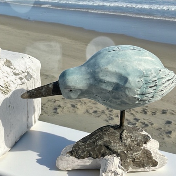 Set of two handmade sandpipers, American folk art, excellent condition - Picture 2 of 8